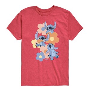 Boys' - Disney - Stitch Pop Flowers Short Sleeve Graphic T-Shirt - 1 of 4