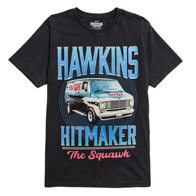 Stranger Things 5 Hawkins Hitmaker Van Radio Station Men's Crew Neck Short Sleeve Tee