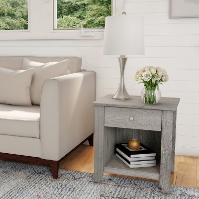 Hastings Home 1-Drawer End Table, Gray