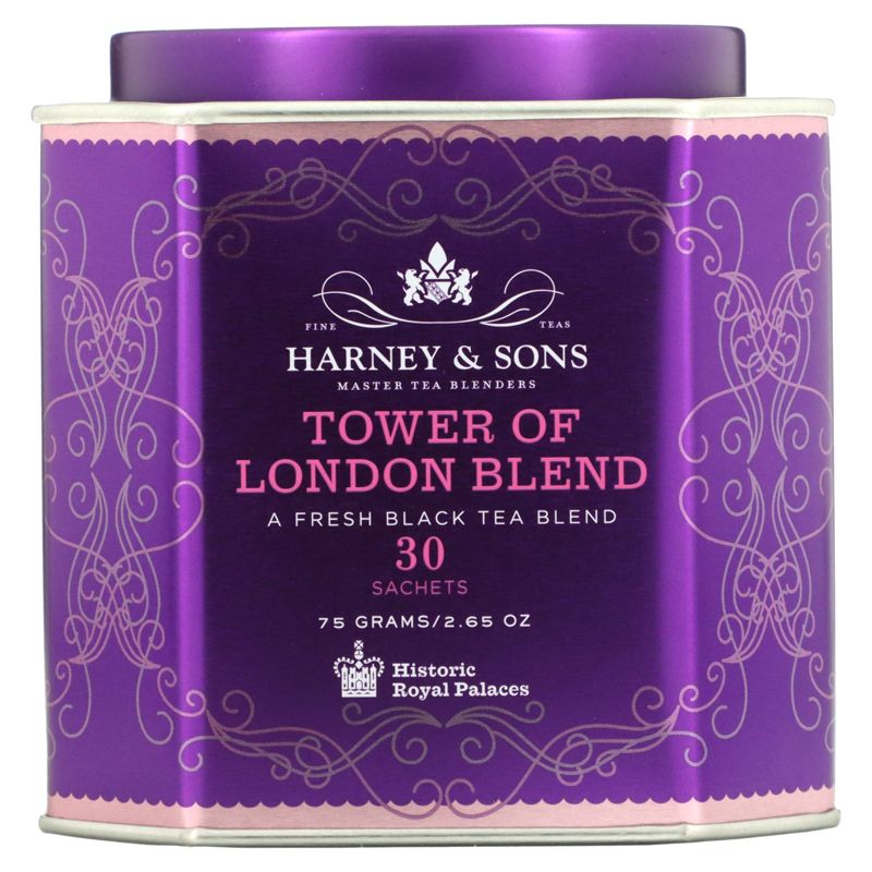 Harney & Sons Tower of London Blend, A Fresh Black Tea Blend, 30 Sachets, 2.65 oz (75 g), 1 of 4