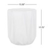 Maggift Patio End Tables Accent Side End Table for Outdoor and Indoor, Garden, Backyard Use, Special Design, White, 15.5"*15.5"*17.75" - 4 of 4
