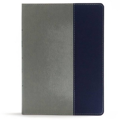 CSB Apologetics Study Bible for Students, Gray/Navy Leathertouch - by  Csb Bibles by Holman & Sean McDowell (Leather Bound)