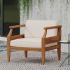 Set of 2 Acacia Wood Patio Chair With Cushions, Outdoor Wood Armchair, All-Weather Patio Furniture for Backyard or Garden-Maison Boucle - 3 of 4
