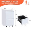 AOBABO  Drawer File Cabinet with Lock,Metal Filing Cabinet with Wheels for Home Office & Business Enterprise, Legal/Letter Size, No Assembled Required - 2 of 4