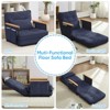 Mjkone Muti-Functional Folding Floor Sofa Bed,3-Seater/2-Seater/1-Seater Lazy Futon Sofa with Pillows,6 Position Adjustable Backrest - 2 of 4