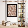 YONWAY 5 Tier Rotating Bookshelf, Narrow Corner Floor Standing Spinning Bookcase, Stackable Spinning Bookshelf Tower, Display Shelf for Home Office - 2 of 4