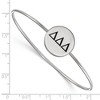 Black Bow Jewelry Sterling Silver Delta Delta Delta Greek Life Bangle Bracelet 8 Inch - 2 of 3