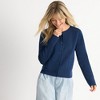 Lands' End Women's Fine Gauge Cotton Milano Blazer Sweater - 4 of 4