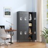 VYNXARIA 6-Door 72"H Metal Lockers with Lock for Employees, Storage Cabinet for Home, Gym, Office, School, Garage - Black - 3 of 4