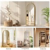 SEVOBAL 64"x21" Full Length Mirror with Arched Top Shatterproof Floor Mirror with Aluminum Frame for Living Room, Gold, 174"*63"*3.2" - 3 of 4