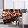 NFL Cincinnati Bengals Plaid Oversized Ultra Cozy Throw Blanket - 2 of 3