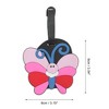 Unique Bargains Cartoon Butterfly Luggage Tag Pink 1 Pc - 2 of 4