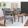 6-Piece Dining Set with 4 Chairs and Bench - 2 of 4