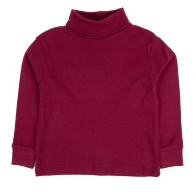 Leveret Kids Cotton Turtleneck Maroon 7 Year : Target