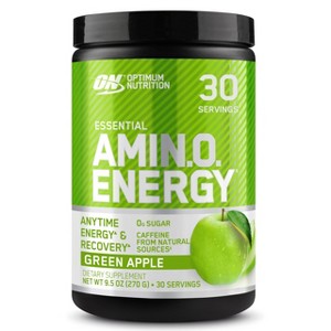 Optimum Nutrition Amino Energy, Pre Workout with Green Tea, BCAA, Amino Acids, Keto Friendly, Green Coffee Extract, Green Apple, 30 Servings - 1 of 4