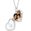 Girls' Heart Shaped Photo Sterling Silver Locket Necklace - In Season Jewelry - 3 of 4