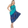 LA LEELA Women's Beachwear Sarong Bikini Skirt Swim Cover Up Swimwear Summer Wraps Swimsuit Beach Wrap Coverups for Women One Size Blue,Tie Dye - 2 of 4