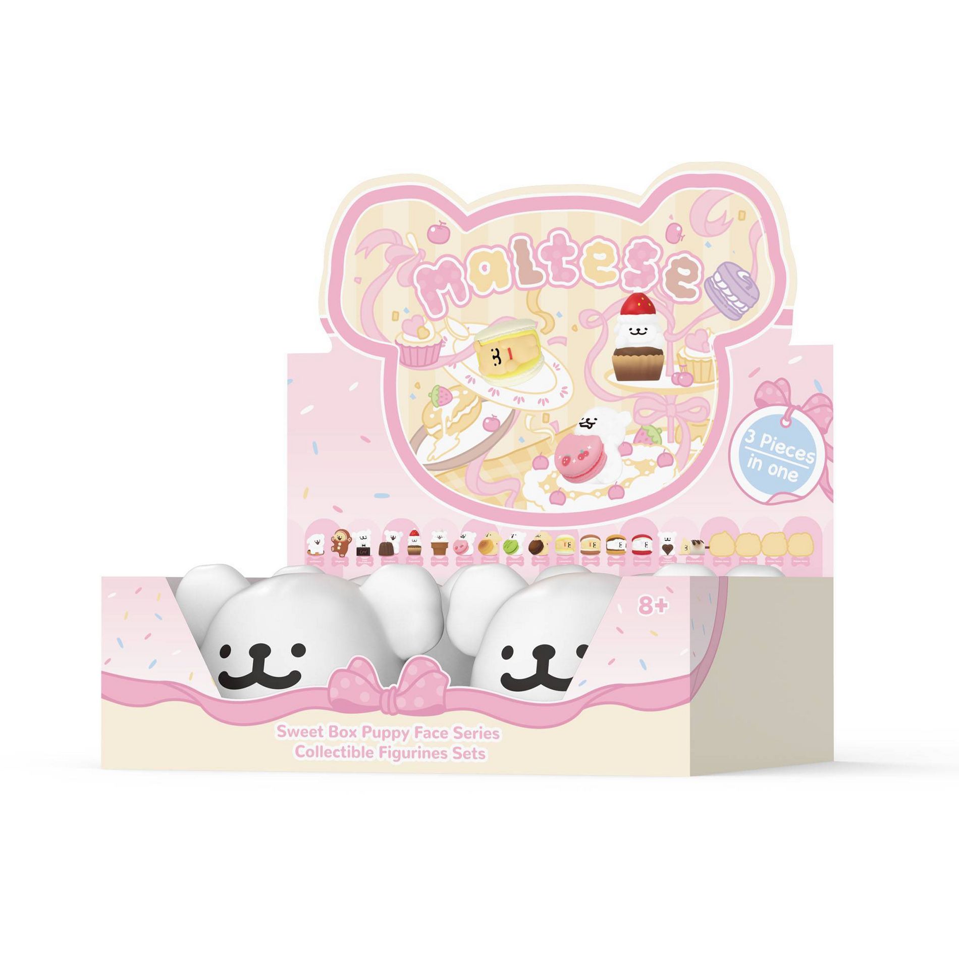 Box Life Surprise Reveal Figure Maltese Sweet Box Puppy Face Series 4pc