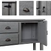 48-Inch Farmhouse Style Console Table with Storage, Entryway Table Featuring 2 Drawers and Cabinets, Wood Sofa Table with Shelves, Grey - 3 of 4
