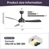 Sofucor Ceiling Fans with Lights and Remote Dimmable LED Quite Reversible DC Motor Modern Indoor Outdoor Ceiling Fan with light for Farmhouse Bedroom - 3 of 4