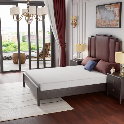Queen 6-Inch White Gel Memory Foam Mattress with Bamboo Cover
