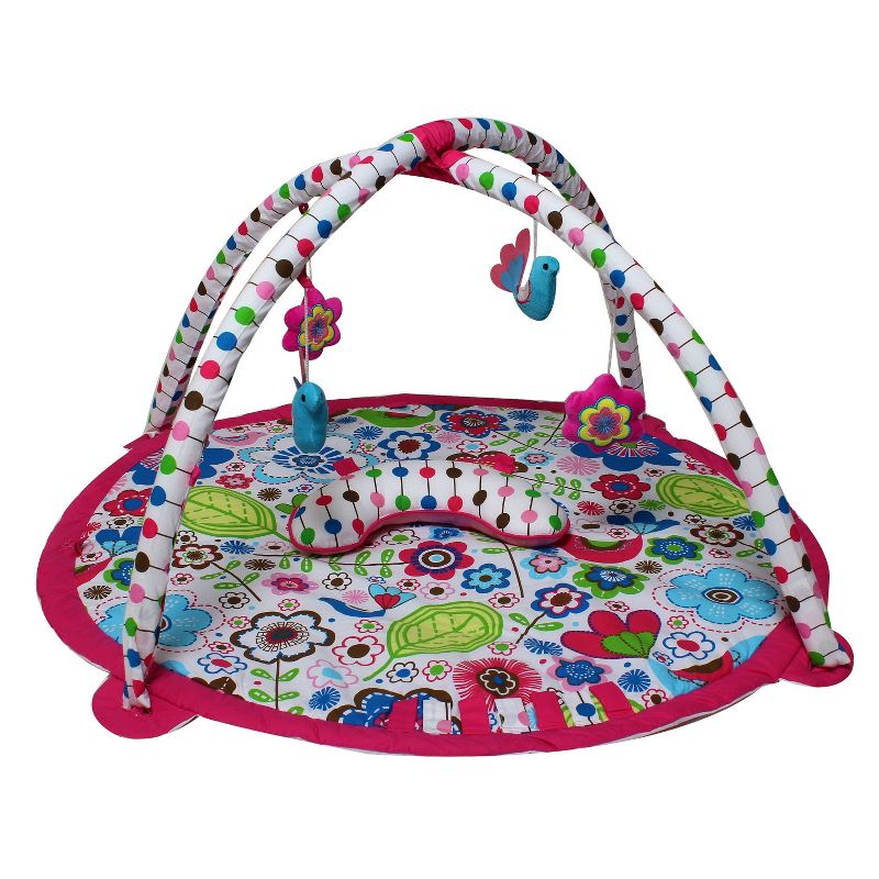 Bacati - Baby Activity Gyms & Playmats (Botanical Pink/Multi), 1 of 7
