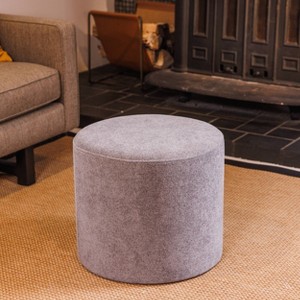 19" Round Pouf Ottoman - WOVENBYRD - 1 of 4