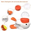 AEELLEEA Duck Interactive Treat Dispenser Dog Puzzle Toy with Button, Slow Feeder for Small & Medium Dogs/Cats, IQ Training & Entertainment white - 3 of 4