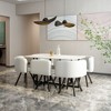 NicBex 7 Pieces Dining Table Set for 4-6,Modern 59 Inch Kitchen Table and 6 PU Leather Chairs,Dining Room Table with Metal Base - 2 of 4