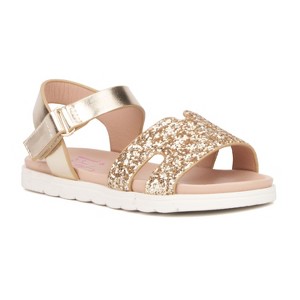 Olivia Miller Girl's Glitter Glow Toddler Slide Sandals - 1 of 4