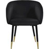 Meridian Furniture,Louise Velvet Dining Chair - 3 of 4
