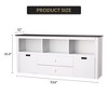 3-Tier Toy Storage Organizer, Wooden Storage Organizer Kids Bookshelf with 2 Drawers and 3 Storage Cubbies, Floor Standing Storage Cabinet - 2 of 4