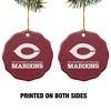 University of Chicago Maroons Logo Porcelain Scalloped Holiday Christmas Tree Ornament - 2 of 4