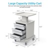 Mojgar Mobile Trolley Cart for Ultrasound Imaging Scanner Vehicle Trolley Beauty Storage Cart 110 LBS Load for Hospital Medical Clinic - 3 of 4