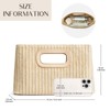 Chic Straw Clutch Purses for Women with Top Handle Summer Bag, Ideal Vacation Handbags and Woven Boho Beach Bags - 2 of 4