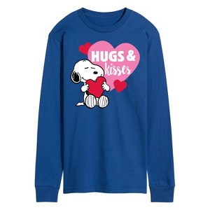 Men's - Peanuts - Snoopy Hugs And Kisses Long Sleeve Graphic T-Shirt - 1 of 4