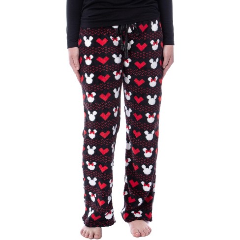 Disney Mickey Mouse Women's and Women's Plus Plush Sleep Jogger Pants 