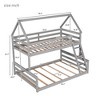 NicBex Twin Over Full/Twin Over Twin House Bunk Bed with Built-in Ladder for Kids Teens Adults - 3 of 4
