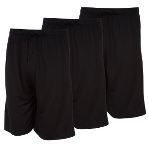 3 Pack Mens Jersey Shorts with Pockets and Drawstring – Soft Men's Lounge Shorts for The House, Sleep PJ, Pajamas – Up to 3XL - 1 of 2