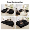 Mjkone 108"Corduroy Fabric Sectional Couch with Chaise Lounge，3-Pieces Free-Combined Cloud Modular L-Shaped Sofa - 3 of 4
