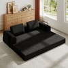 78.7'' Corduroy Convertible Sleeper Sofa Bed with Cylindrical Pillow and Fixed-Shape Frame - 2 of 4
