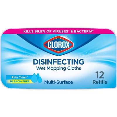 Clorox Disinfecting Mopping Cloth - Rain Clean - 12ct