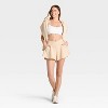 Women's High-Rise Crossover Waistband French Terry Shorts - JoyLab™ - 3 of 4