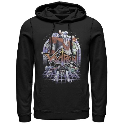 Men's Voltron: Defender of the Universe Retro Robot Lions Pull Over Hoodie
