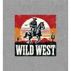 Wild West Cowboy Sunset Ride Adult Crew Neck Short Sleeve Tee - 2 of 2