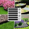 Garden 6 Pack Cor-Ten Steel Landscape Edging - 40"x8" Strips - 6 Clips & Gloves,Hammer-in Gauge Metal Border Edging Strips for Lawn Yard (20Ft Total) - 2 of 4