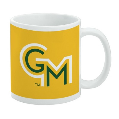 George Mason University Secondary Logo Ceramic Coffee Mug Novelty Gift Mugs for Coffee Tea and Hot Drinks 11oz White