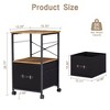 VECELO 1-Drawer Mobile File Cabinet, Rolling Vertical Printer Stand - 4 of 4