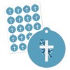 Big Dot of Happiness Blue Elegant Cross - Boy Religious Party Favor Gift Tags (Set of 20) - 2 of 4