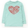 SmileyWorld Christmas Outline Heart - Youth Long Sleeve Graphic T-Shirt - 2 of 4
